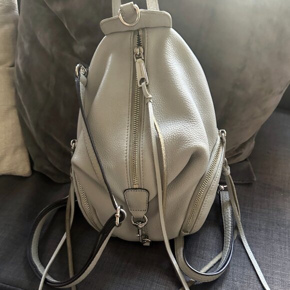 Rebecca Minkoff Convertible Mini Julian Backpack – Light Gray (Cement) - Picture 6 of 6